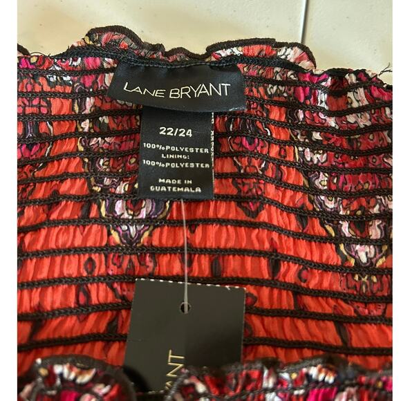 Beautiful Lane Bryant sheer tunic smocked NWT 22/24 - Picture 6 of 8